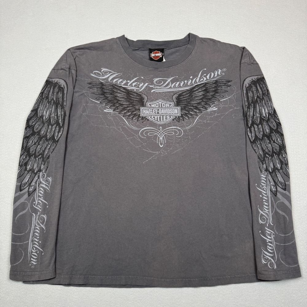 Y2K Harley Davidson Red Rock Las Vegas Long‎ Sleeve Shirt XL 2009 Sleeve Hits